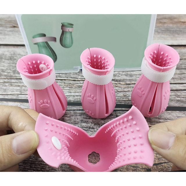 Protector de Garra de Gato Ajustable y Cubierta de Uñas de Silicona