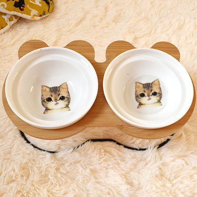 Soporte Protector de Espina para Comida y Agua de Gato