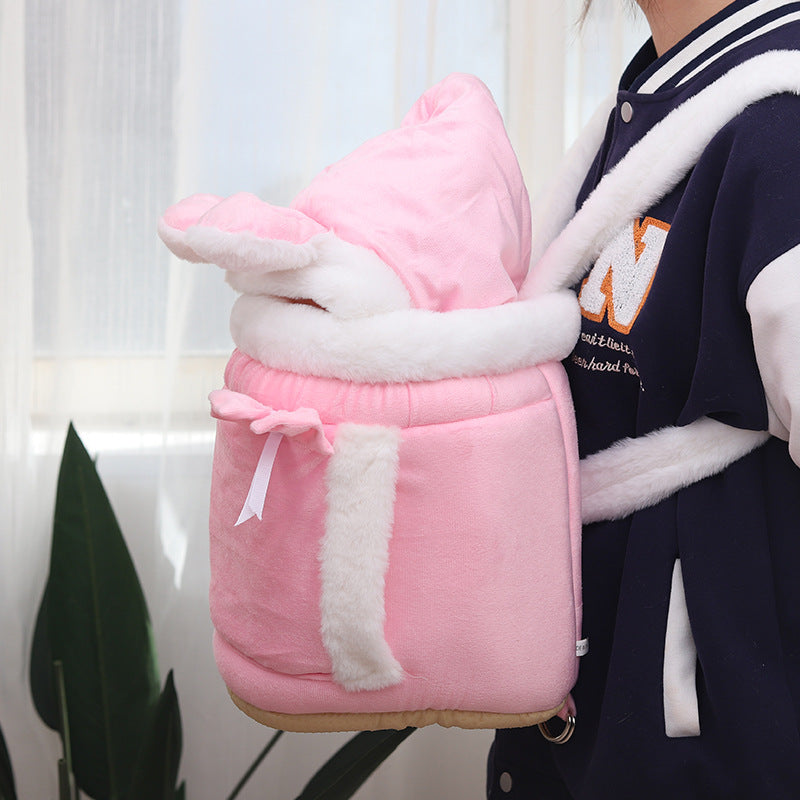 Combo de mochila adorable para gatos y cama para gatos de interior
