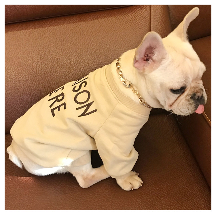 Suéter de Algodón Terry Bordado para Dueños de Perros
