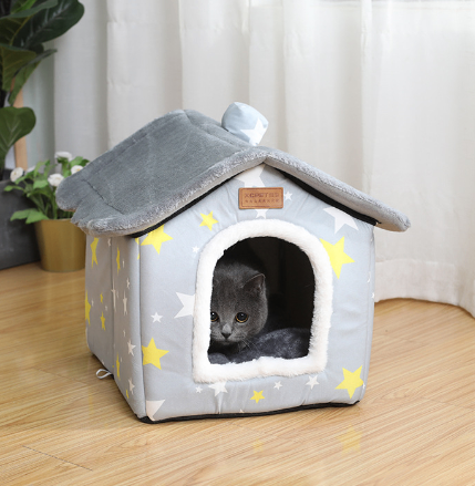 Casa Kennel Cerrada y Cálida para Mascotas