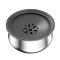 Cuenco Grande de Agua para Mascotas de Acero Inoxidable con Protector Contra Salpicaduras