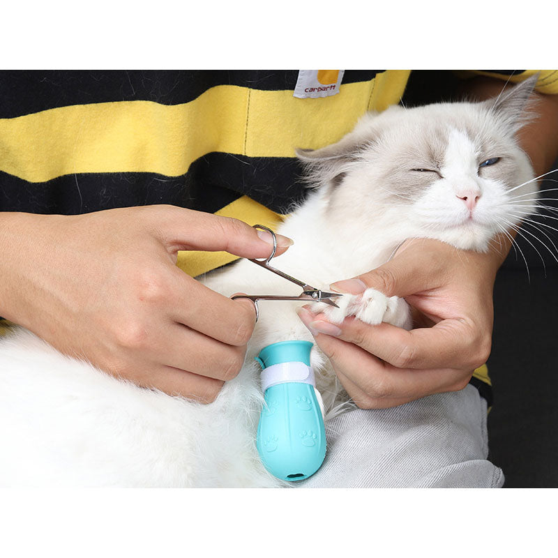 Protector de Garra de Gato Ajustable y Cubierta de Uñas de Silicona