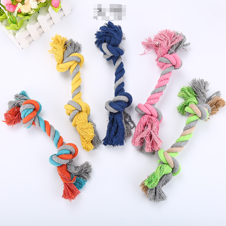 Juguete grande para perros de cuerda de nudo de algodón para entrenamiento (28 cm)