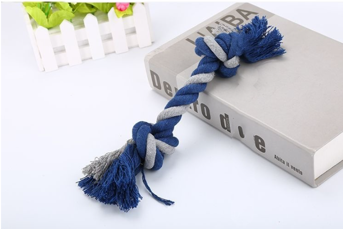 Juguete grande para perros de cuerda de nudo de algodón para entrenamiento (28 cm)