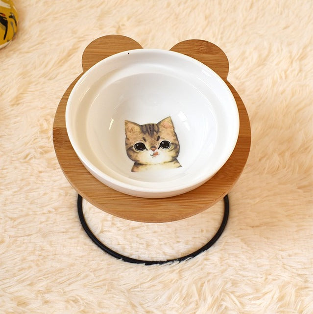 Soporte Protector de Espina para Comida y Agua de Gato