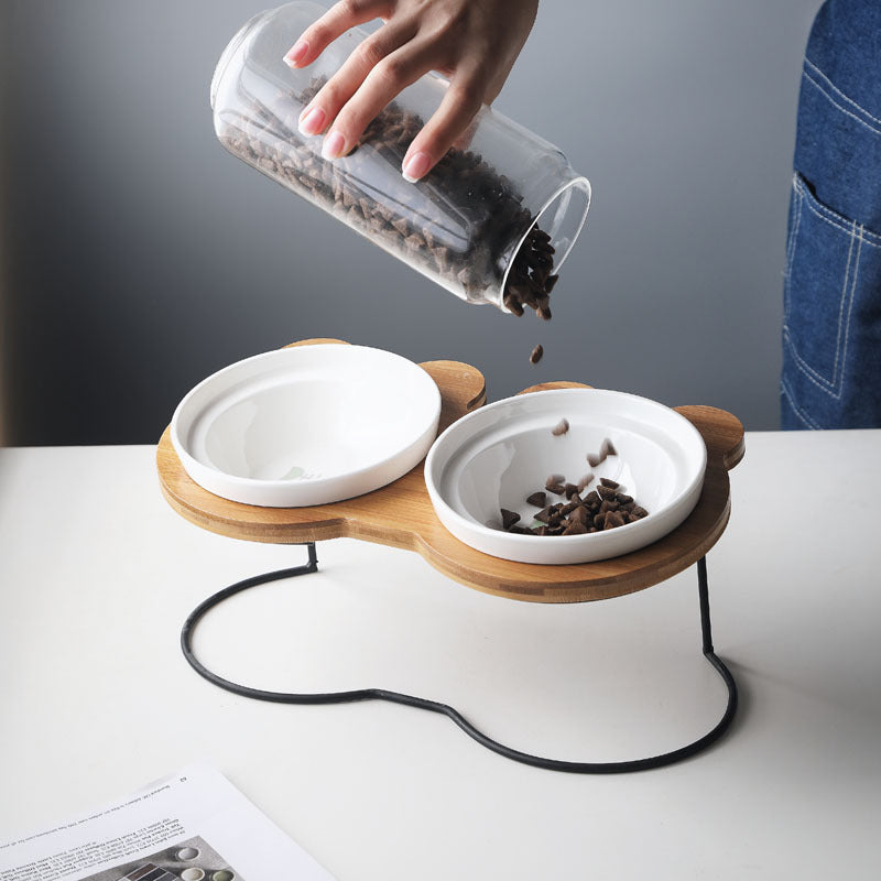 Soporte Protector de Espina para Comida y Agua de Gato