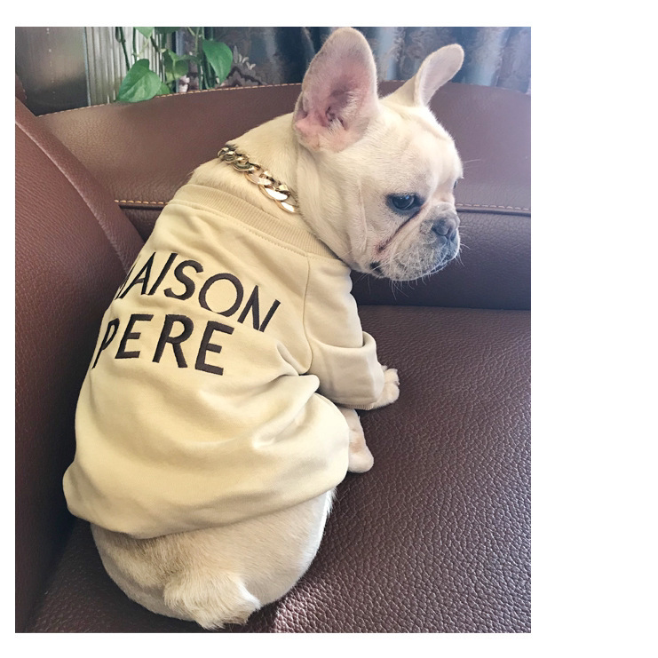 Suéter de Algodón Terry Bordado para Dueños de Perros