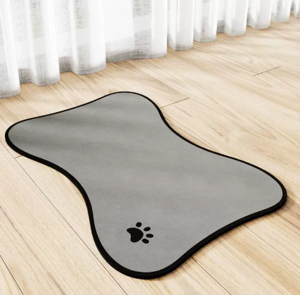 Tapete para Comida de Mascotas, Antideslizante y Lavable para Gatos y Perros