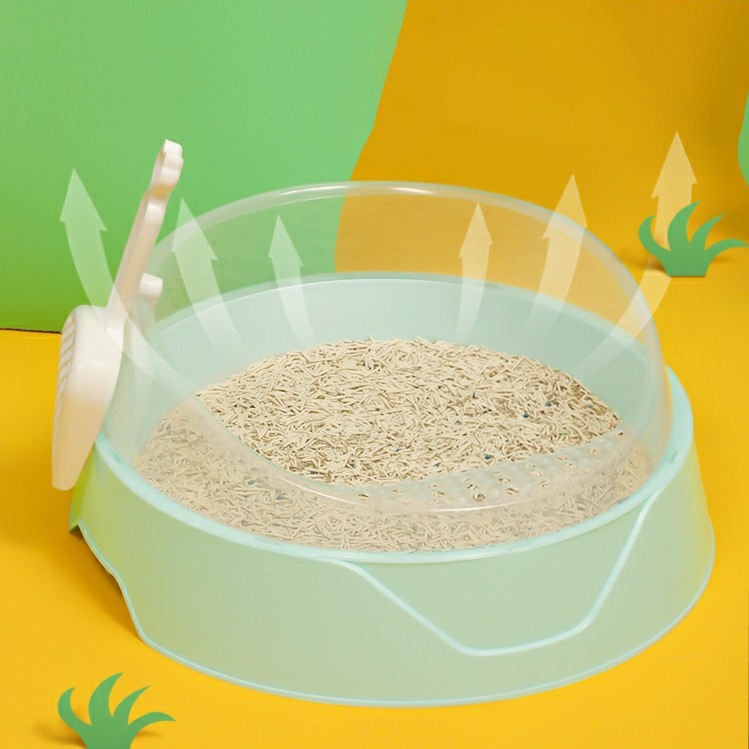 Caja de Arena para Gatos Grande Semi-Cerrada con Pala