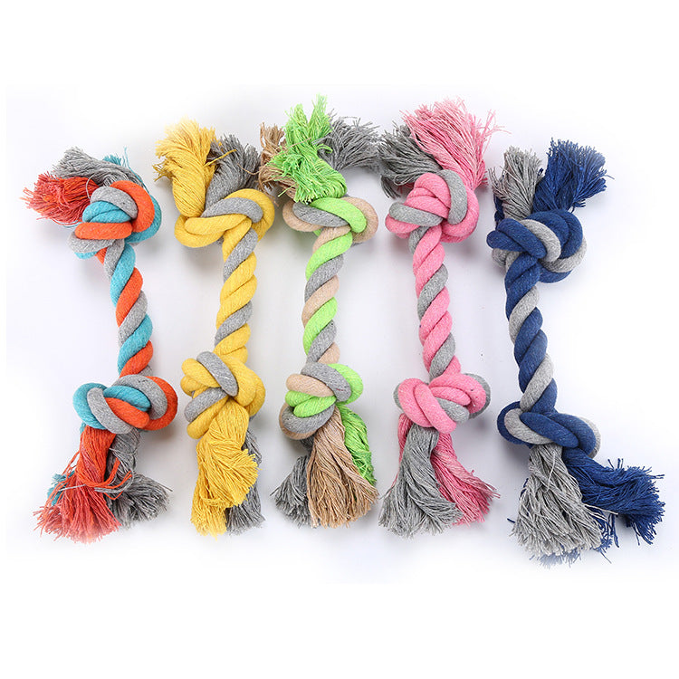 Juguete grande para perros de cuerda de nudo de algodón para entrenamiento (28 cm)