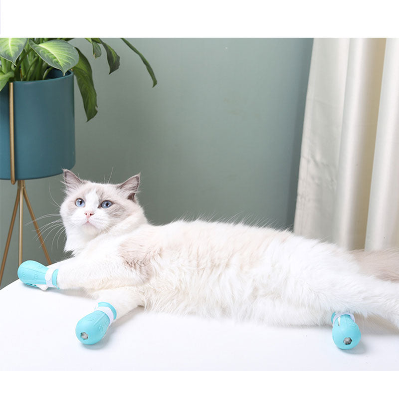 Protector de Garra de Gato Ajustable y Cubierta de Uñas de Silicona