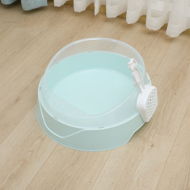 Caja de Arena para Gatos Grande Semi-Cerrada con Pala