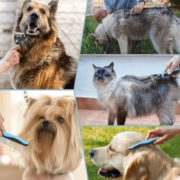 Cepillo Profesional de Doble Cara para el Cuidado de Mascotas