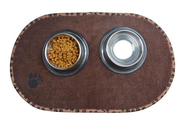 Tapete para Comida de Mascotas, Antideslizante y Lavable para Gatos y Perros