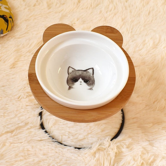 Soporte Protector de Espina para Comida y Agua de Gato