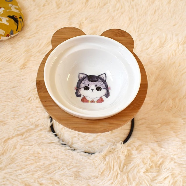 Soporte Protector de Espina para Comida y Agua de Gato