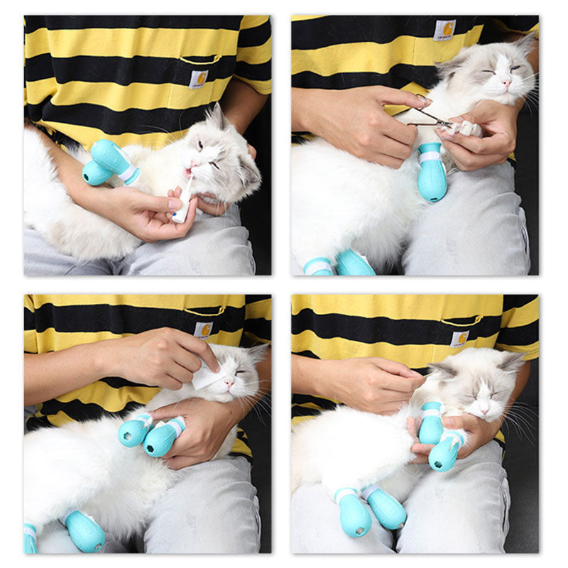 Protector de Garra de Gato Ajustable y Cubierta de Uñas de Silicona