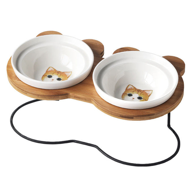 Soporte Protector de Espina para Comida y Agua de Gato