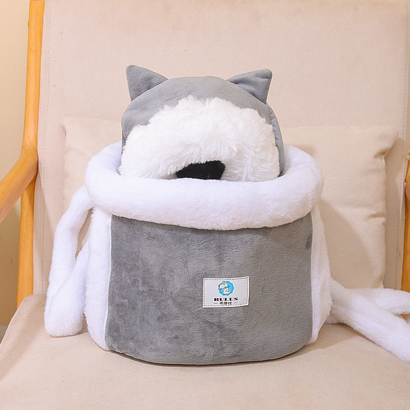 Combo de mochila adorable para gatos y cama para gatos de interior