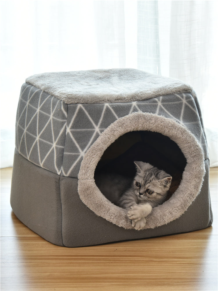 Villa Cama para Perros y Gatos - Cápsula Espacial de Doble Uso